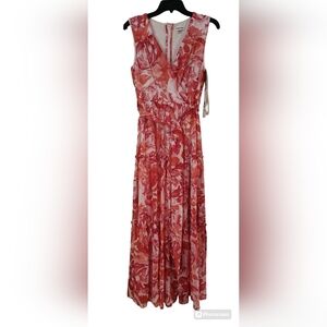 Pink and white CK floral maxi dress